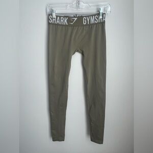 Gymshark Khaki/Olive Green Ankle Leggings XS